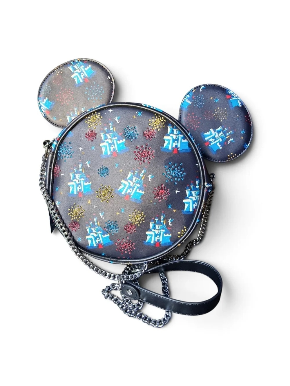 Loungefly Navy & Blue Castle Mickey Ear Crossbody Bag